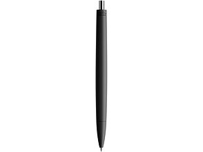 Ручка пластиковая шариковая Prodir ds6prr-Z75 софт-тач, черный с серебристой кнопкой, фото 2