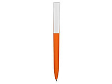 Ручка пластиковая soft-touch шариковая Zorro, оранжевый/белый, фото 2