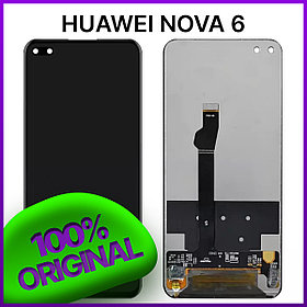Экран Huawei Nova 6 Original 100% (WLZ-AL10, WLZ-TL10) c тачскрином, черный