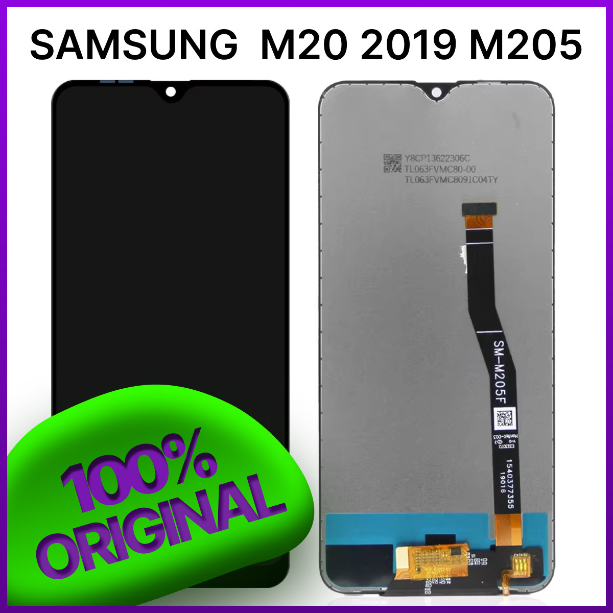 Экран Samsung Galaxy M20 2019 (M205) Original 100% c тачскрином, черный