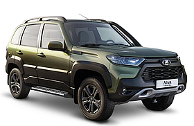Пороги алюминиевые Rival Bmw-Style круг для Lada Niva Travel 2021+