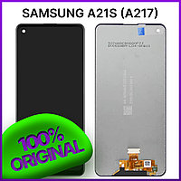 Экран Samsung Galaxy A21s (A217) original 100% с тачскрином, черный