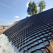 Георешётка объёмная 150мм, ячейка 210х210мм, с перфорацией (модуль 19,58м2), фото 3