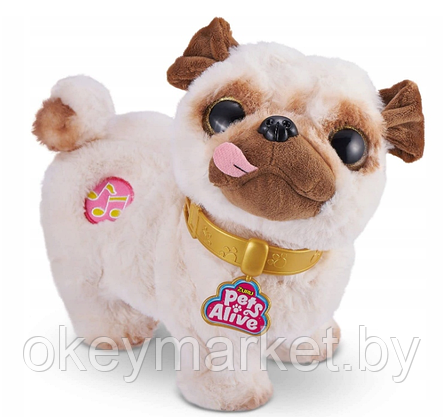 Интерактивная игрушка Zuru Pets Alive Мопс 9521, фото 3