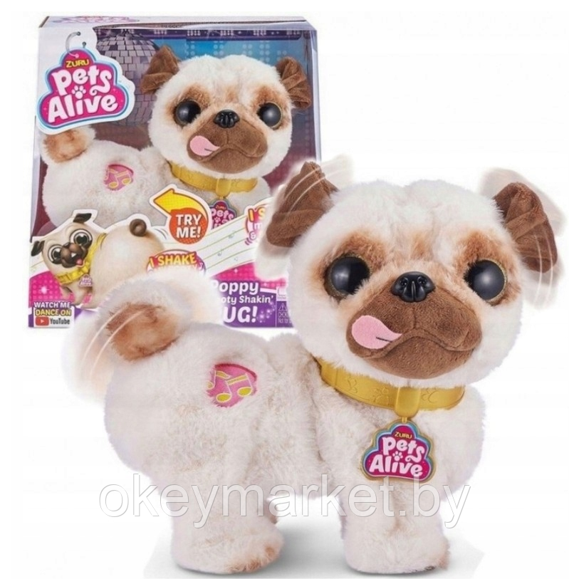 Интерактивная игрушка Zuru Pets Alive Мопс 9521, фото 2
