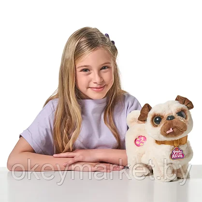 Интерактивная игрушка Zuru Pets Alive Мопс 9521, фото 3