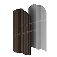 Металл Профиль Штакетник металлический МЕТАЛЛ ПРОФИЛЬ М-111-О (VALORI-20-DarkBrown-0.5)