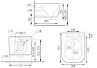 Унитаз подвесной с функцией биде ROXEN Cube Bidet (530135-01X), фото 2