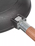 Сковорода чугунная блинная 22 см со съемной ручкой GOODGRILL G0822, фото 2