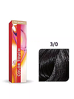 Профессиональная оттеночная краска для волос Wella Сolor Touch 3/0 Темно-коричневый, 60 мл