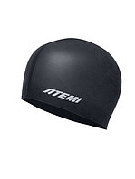 Шапочка для плавания Atemi silicone cap Deep black, силикон, Цвет: Черный,TSC1BK