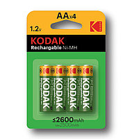 Аккумуляторные батареи Kodak Ni-Mh, 2600мА/ч, 1.2 V, 4 шт.