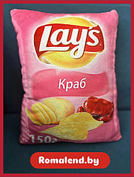 Подушка декоративная лейс (Lay's) Краб 45х30 см