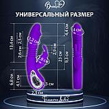 Вибратор кролик с подвижной головкой и подогревом БЕССОННИЦА, фиолетовый, фото 6