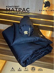 Матрас для парения Banya Line из гречишной лузги, черный, 70х200