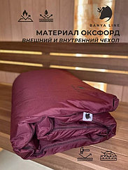Матрас для парения Banya Line из гречишной лузги, бордо, 80х200