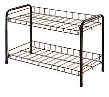 Этажерка для обуви на 2 полки (медный антик) 66 х 28 х 44см