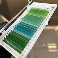 Ресницы D 0.10 Le Mat Цветные EMERALD Миксы (9-13 мм)