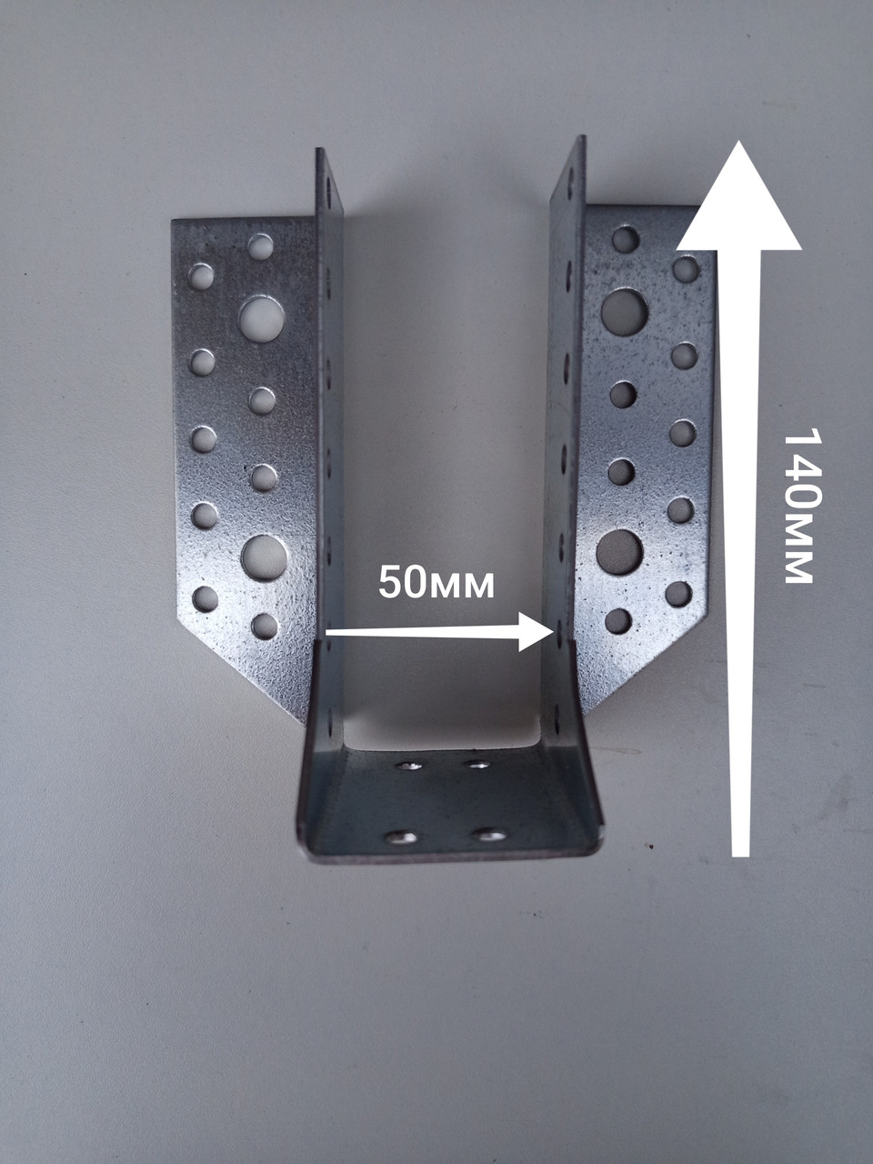 Опора бруса раскрытая OBR-R-50x140 2,0 мм. Россия