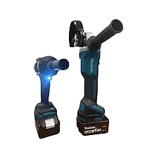 Набор аккумуляторных инструментов Makita 2 в 1 (гайковерт 700 Нм, болгарка, 2 АКБ 6 А/ч, кейс) Аналог, фото 3