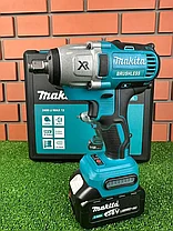 Гайковерт аккумуляторный бесщеточный Makita 900 Нм (2 АКБ 4 А/ч, кейс) Аналог, фото 2