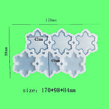 Форма силиконовая для леденцов "Снежинки" 6 ячеек