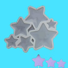 Форма силиконовая для леденцов "6 звёзд" 6 ячеек