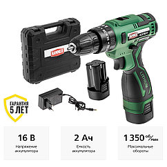 Дрель-шуруповерт аккумуляторная ударная Hammer ACD16CH