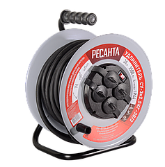 Удлинитель силовой на металлической катушке Ресанта СУ-3х2,5КГ-30/3