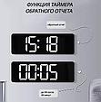 Большие настенные часы Время Календарь День недели Температура Таймер Секундомер Пульт управления, фото 6