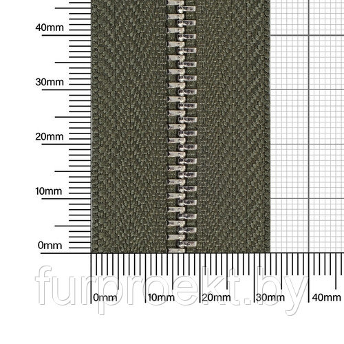 Молния № 5 металл-ая двухсторонняя никель полир 327 М