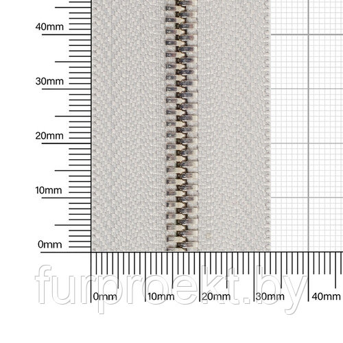 Молния № 5 металл-ая двухсторонняя никель полир 310 сер МЗ
