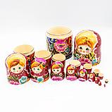 Матрёшка 10 в 1 расписная большая, фото 3