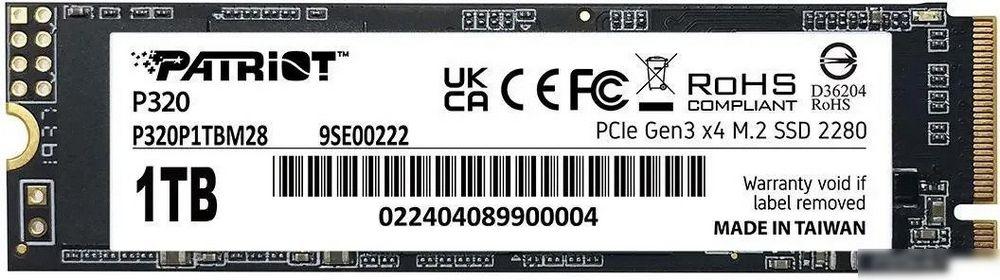 SSD Patriot P320 1TB P320P1TBM28, фото 1