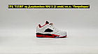 Кроссовки Air Jordan 5 Low White Black Red, фото 5