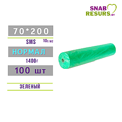 Простыни sms 70*200 НОРМАЛ,100шт рул., зеленые