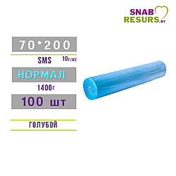Простыни sms 70*200 НОРМАЛ,100шт рул.,голубой