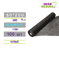 Простыни смс 80*200 НОРМАЛ в рул.100шт, черный