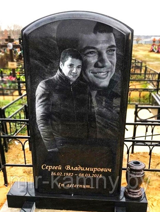 ГРАВИРОВКА ПОРТРЕТА НА ПАМЯТНИКЕ ИЗ ГРАНИТА В ГРОДНО