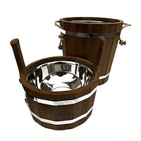 Ушат 3л из термодревесины с нержавеющей вставкой, Cooper
