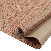 Упаковочная бумага (0,58х10 м) Калядный цуд, красный