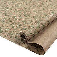 Упаковочная бумага (0,58х10 м) Запах хвои, зеленая