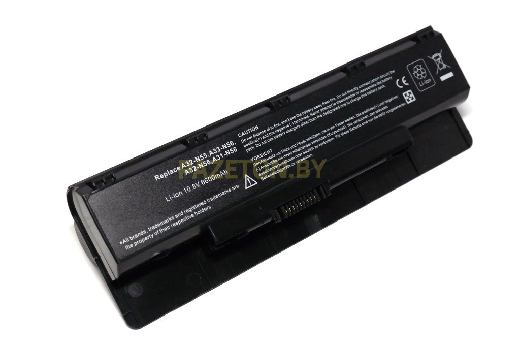 АКБ для ноутбука Asus N56DP N56V N56VJ N56VM li-ion 11,1v 6600mah черный