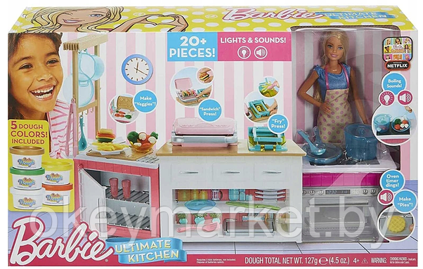 Игровой набор Barbie Супер кухня с куклой Barbie GWY53, фото 2