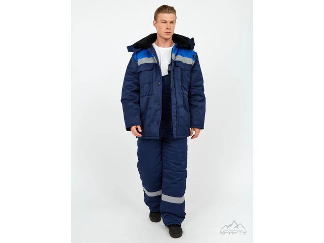 Костюм (куртка+п/к) утепленный "Легион-К" (синий+василек, грета) р-р 48-50 рост 170-176, РФ
