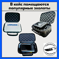 Кейс для эхолота с экраном 9", размер L. Чехол для эхолотов Гарри Зонтер. Garry Zonter -синий цвет, фото 3