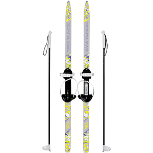 Лыжи подростковые "Ski Race" крепление "Цикл" 120/95 см с палками (Олимпик)