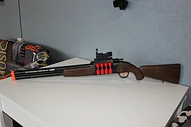 Двухствольный дробовик ружье двустволка Нерф Nerf SHOTGUN 96 см S686 с прицелом с гильзами