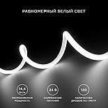 СВЕТОДИОДНАЯ ЛЕНТА ДЛЯ БАНИ И САУНЫ 5М, 24В, СТ, 14,4ВТ/М, SMD2835, 120Д/М, IP68, 900ЛМ/М, Т/Б, 4000К., фото 2