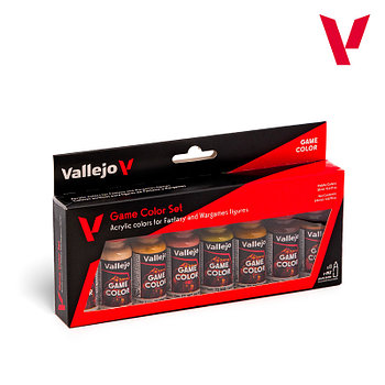 Набор красок для миниатюр Skintones, 8х18мл, Vallejo